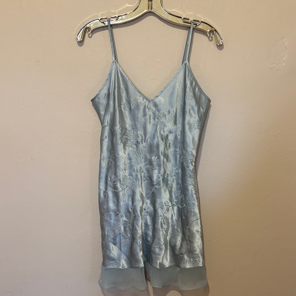 Morgan Taylor Light Blue Satin Chemise